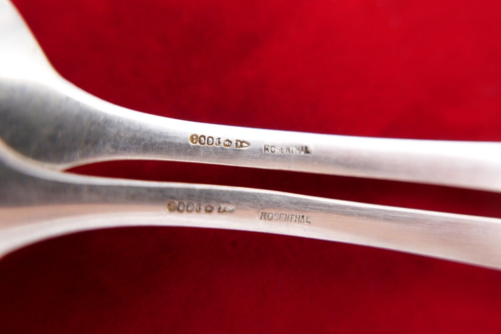 12 teilig Silberbesteck 800 ROSENTHAL Löffel silver Jugendstil cutlery Besteck - Antikhandel-Stuttgart