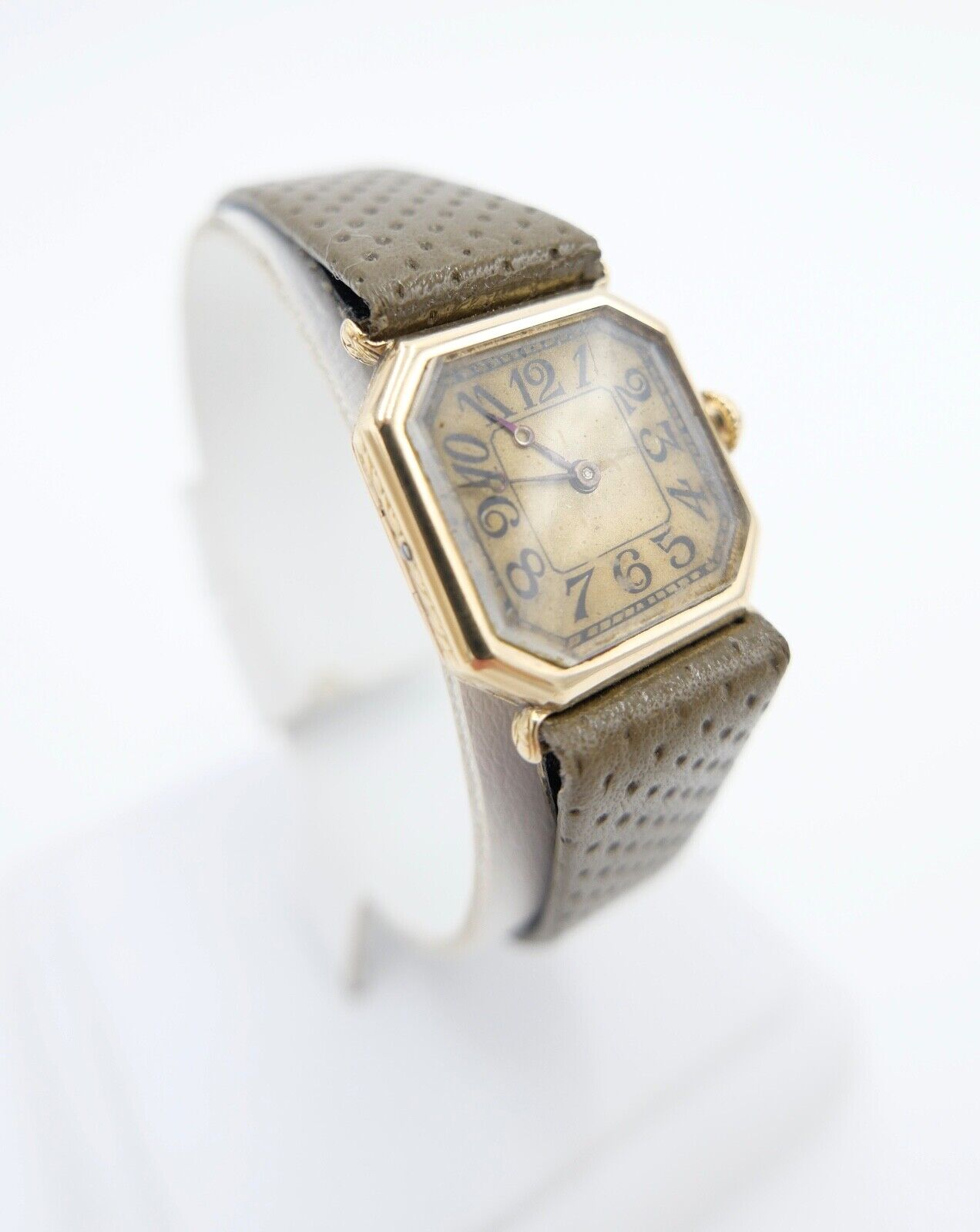 1930er Herren Damen Uhr Henry Blank & Co and Cresarrow USA 585 14K Gold Saphire - Antikhandel-Stuttgart