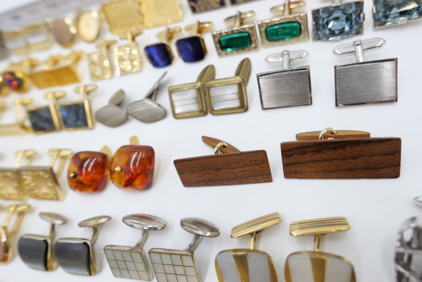 Konvolut LOT Posten Manschettenknöpfe NEU gebraucht 1960-1990er vergoldet 42 St - Antikhandel-Stuttgart