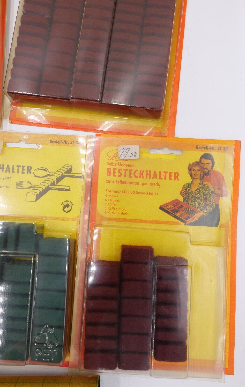 Posten Konvolut Besteckhalter und Filz NEU in OVP Ladenauflösung ALBEC 1980er - Antikhandel-Stuttgart