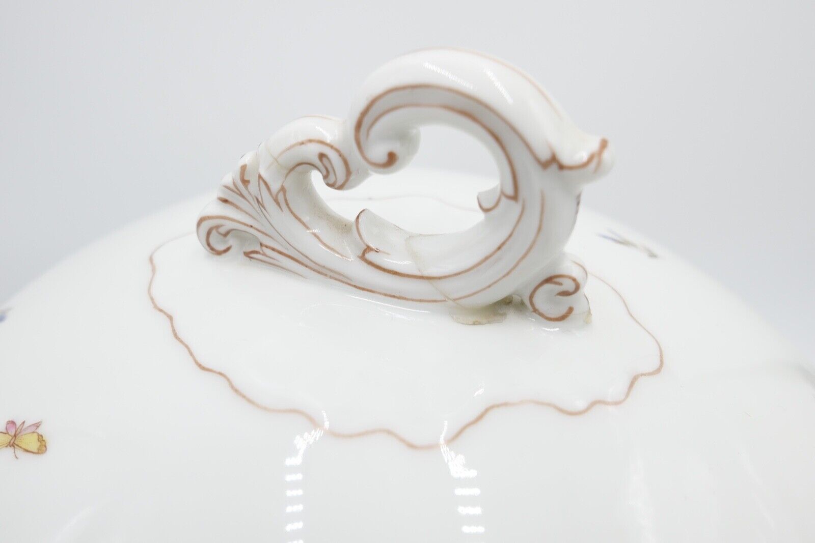 um 1900 große JUGENDSTIL XL Suppenterrine florales Dekor Blumenmuster Gravur - Antikhandel-Stuttgart