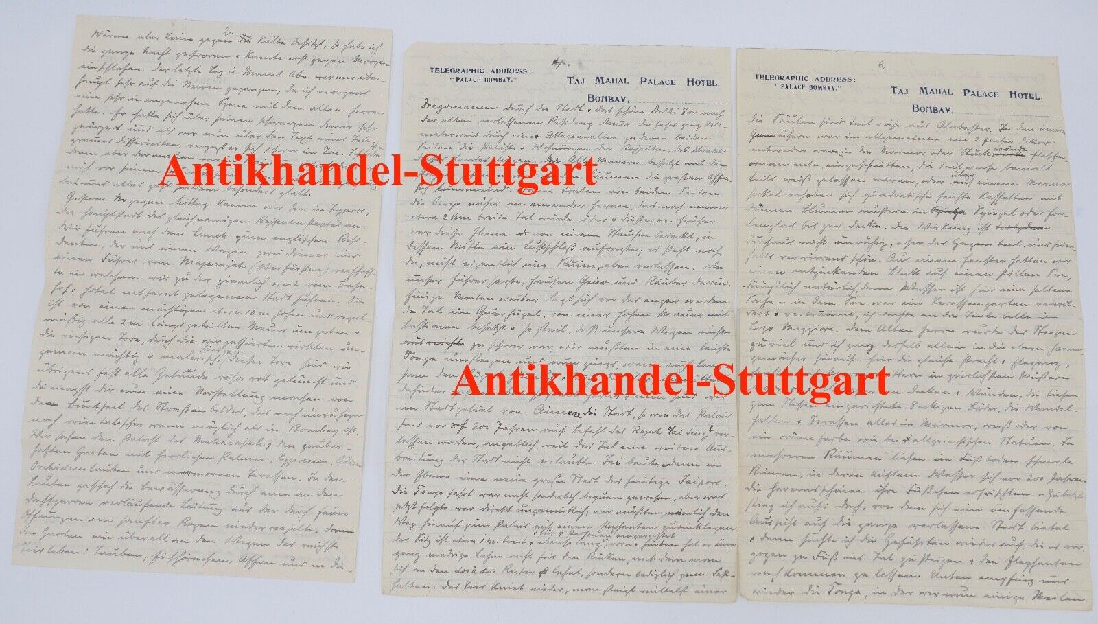 Alte Brief Telegramm Bericht " TAJ MAHAL PALACE HOTEL BOMBAI " 1910 INDIEN - Antikhandel-Stuttgart
