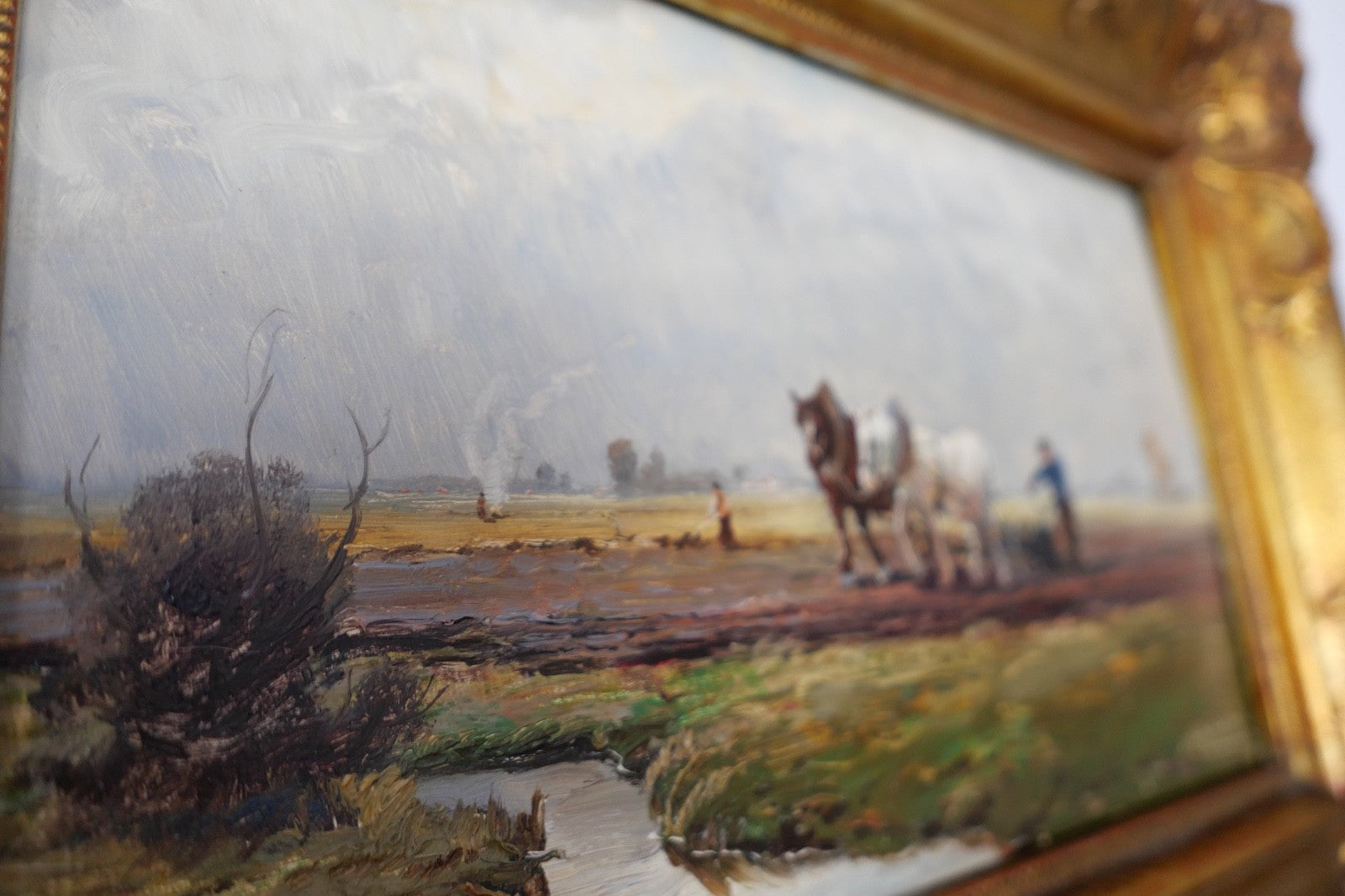 kleines Ölgemälde auf Holz JOSEPH ROLF KNOBLOCH München 45x33 cm Landschaft 1944