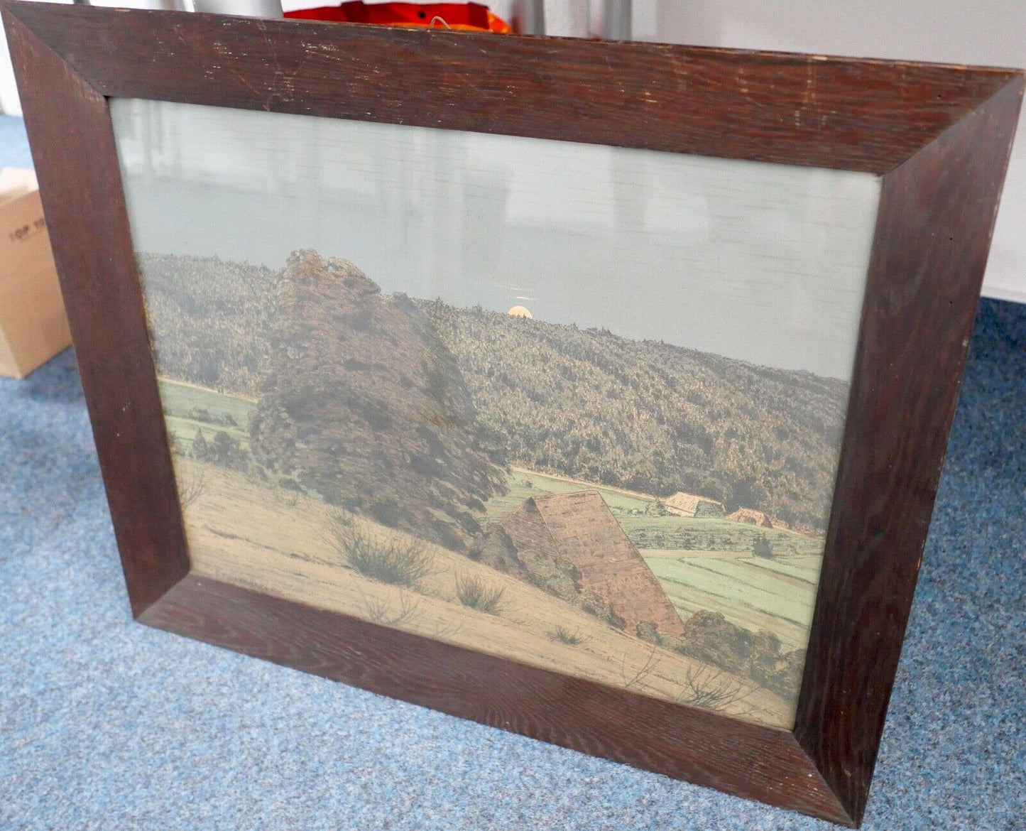 GUSTAV KAMPMANN 1859 - 1917 Farb - Lithographie " am Waldesrand " signiert - Antikhandel-Stuttgart