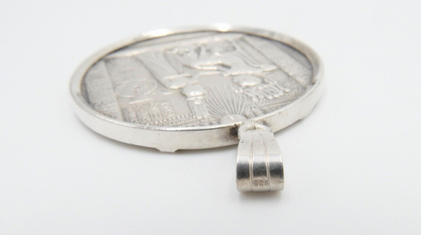 835 Silbermedaille in Fassung Anhänger 1922 Grabentdeckung Tut Ench Amuns 1972 - Antikhandel-Stuttgart