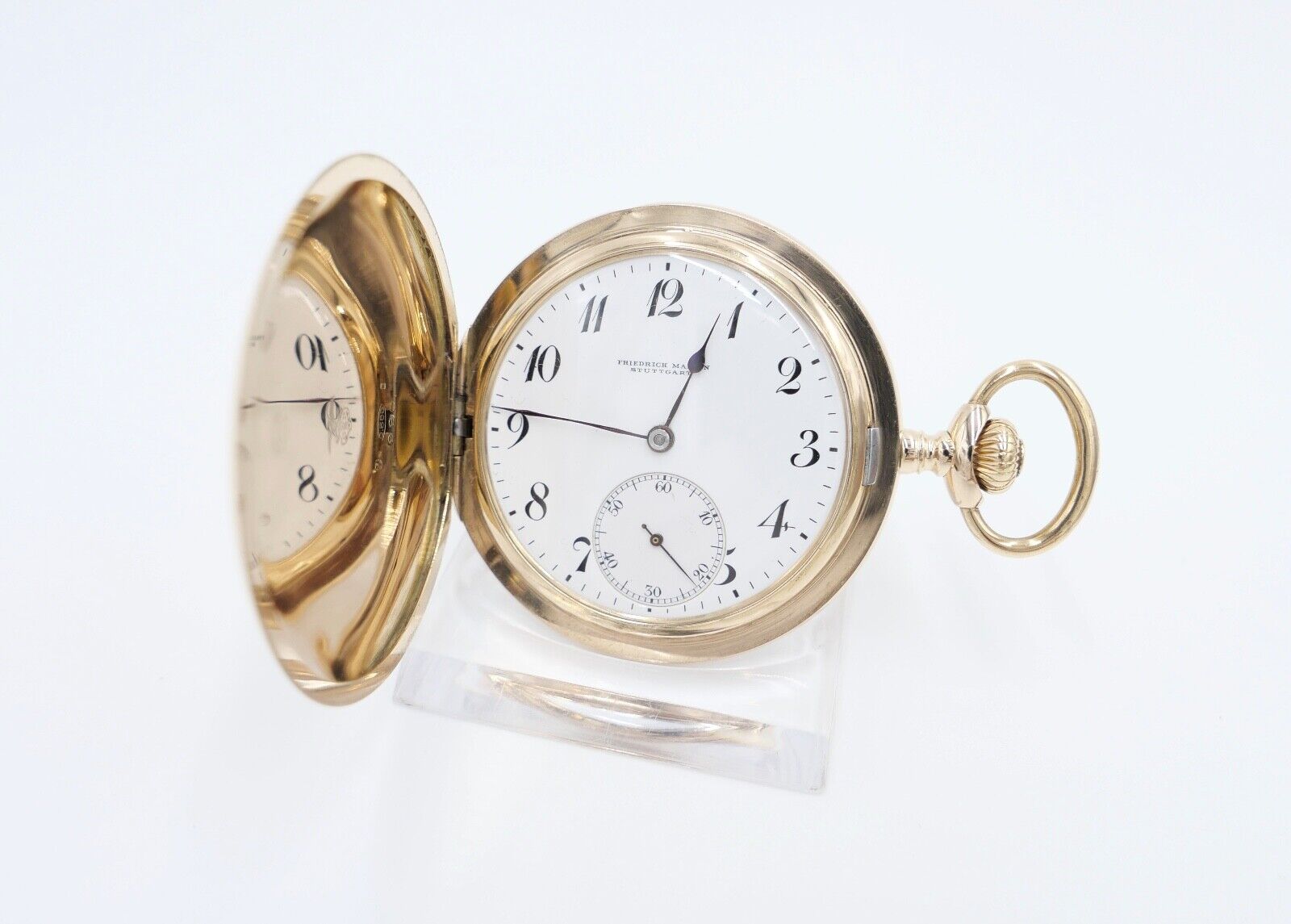 GP Girard Perregaux Taschenuhr 585 / 14K GOLD 51 mm Savonette inkl. Box - Antikhandel-Stuttgart