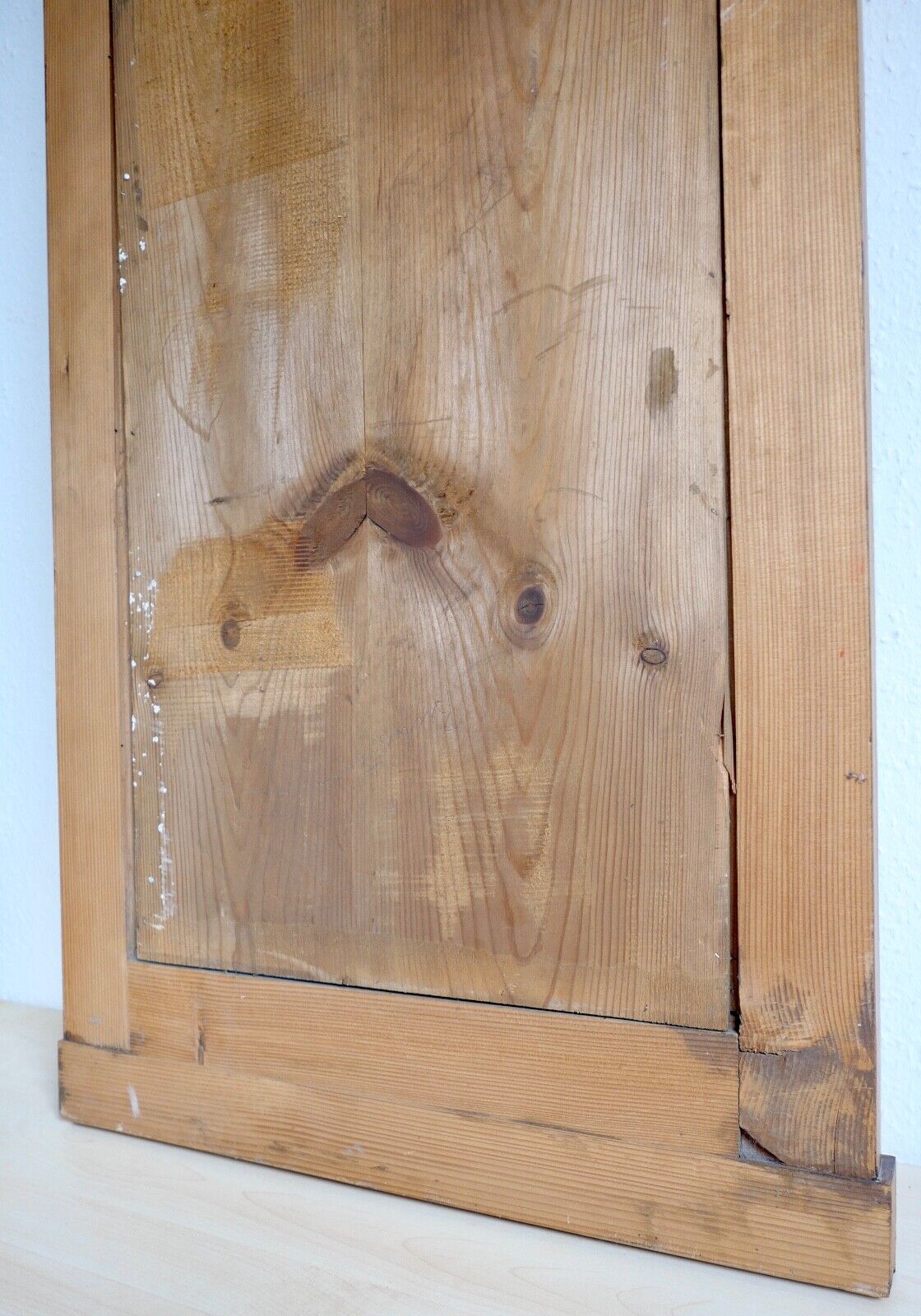 um 1820 / 1830 Biedermeier Spiegel Nussbaum Holz 100x60cm - Antikhandel-Stuttgart