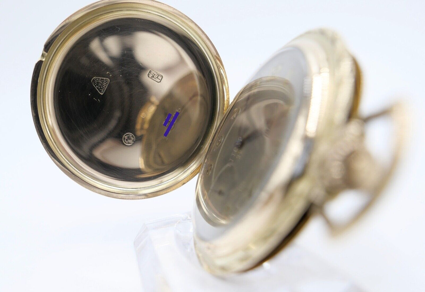 JHH J.H. Hasler & Fils 1916 - 1925 Savonette Taschenuhr 585 / 14K GOLD Ø 53 mm - Antikhandel-Stuttgart