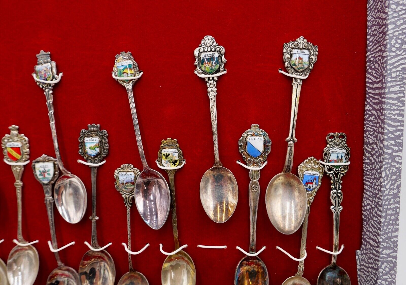 35x Sammellöffel Andenkenlöffel Souvenierlöffel versilbert Silber 800 80 90 100 - Antikhandel-Stuttgart