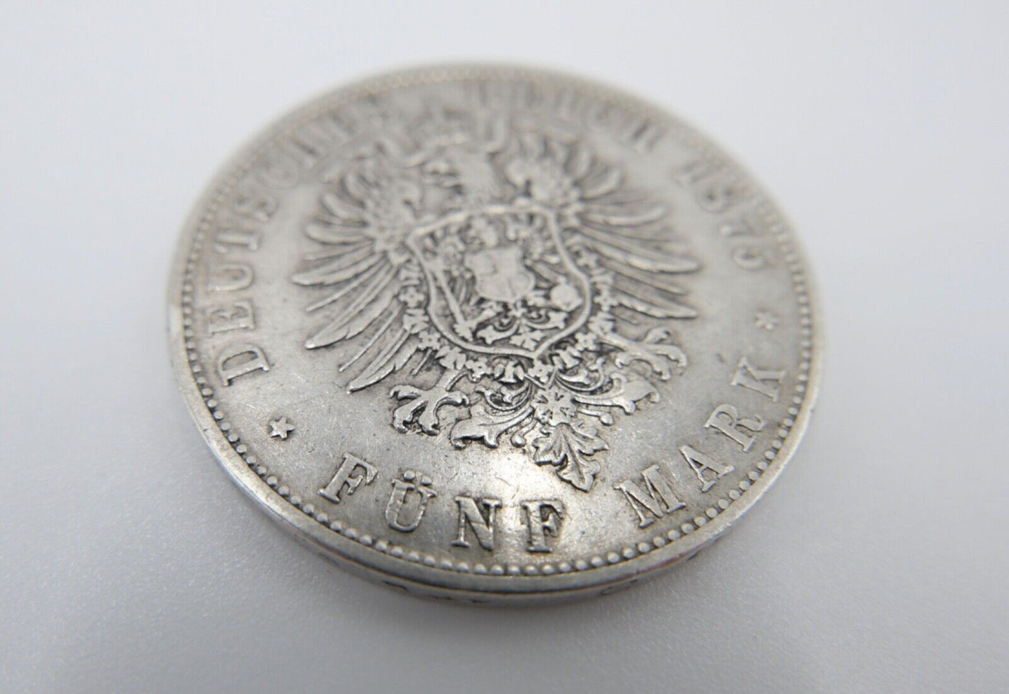 5 Mark Deutsches Reich 1875 D Ludwig II von Bayern J. Jäger 42 VZ - Antikhandel-Stuttgart