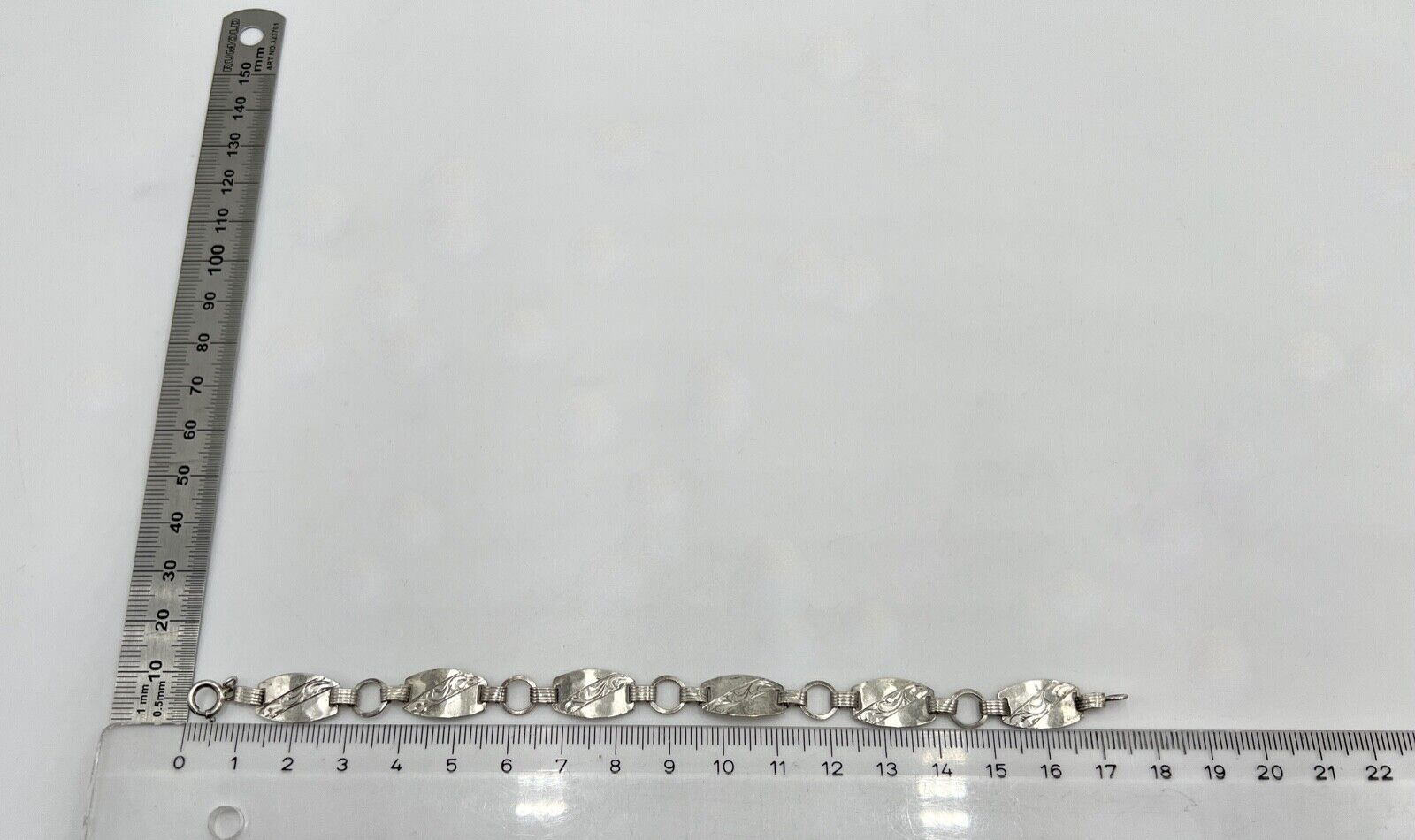 antikes filigranes Jugendstil Silber Armband 800 Silber FGA floral Blumenmuster - Antikhandel-Stuttgart