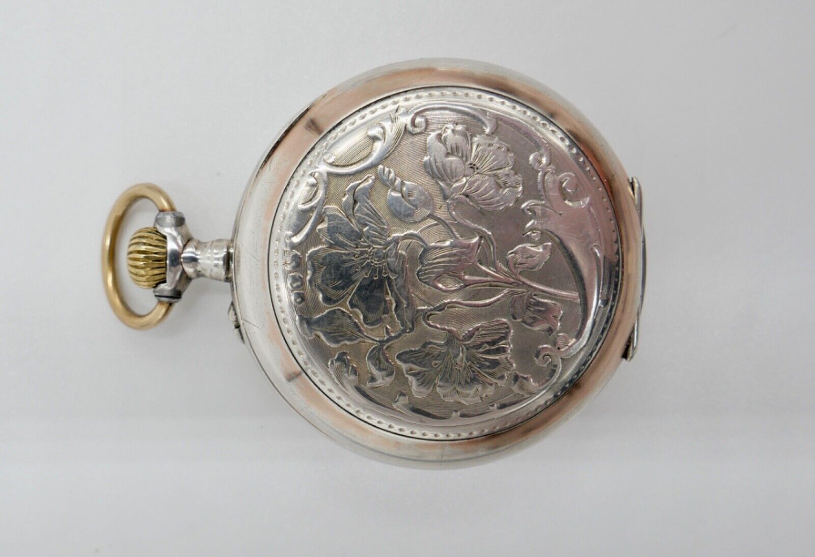 VORWÄRTS Open Face 800 Silber Taschenuhr um 1900 K&CI Schweiz - Antikhandel-Stuttgart