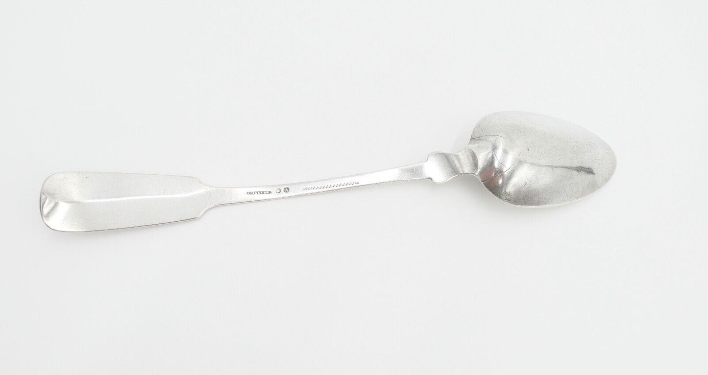 W.I.E.LLING Berlin 1854 - 1860 Tremolierstich Suppenlöffel 750 Silber 12 Lot - Antikhandel-Stuttgart