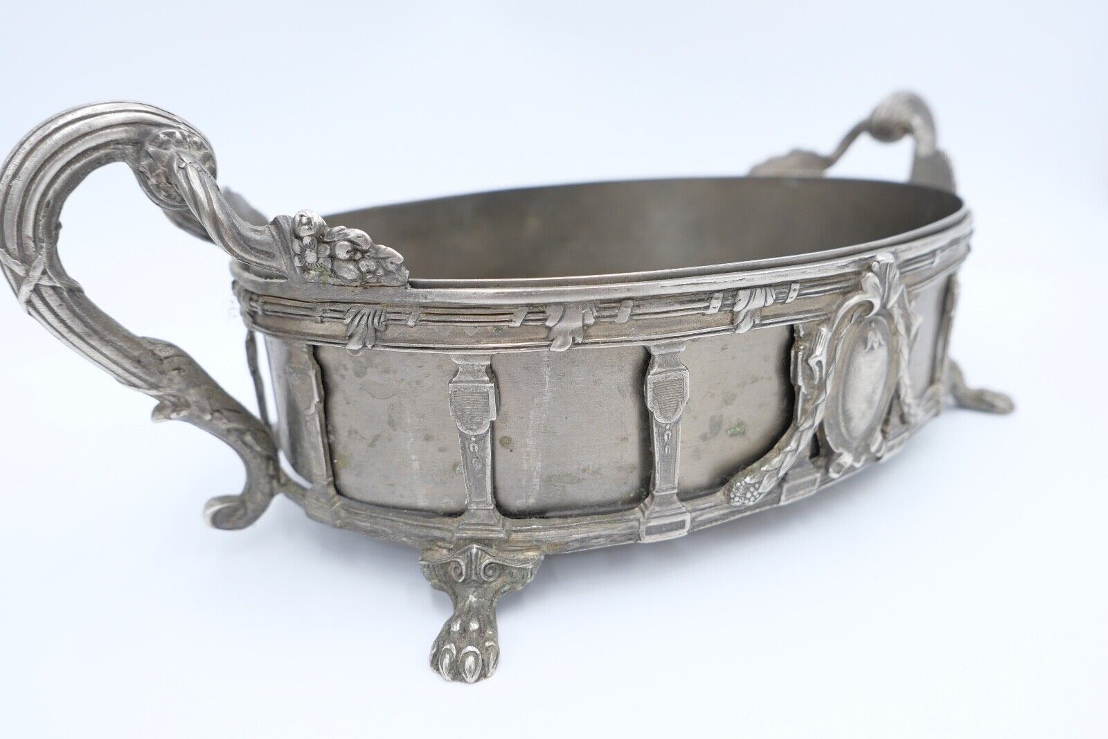 Obstschale Historismus 19. / 20. Jhd Jardiniere Messing Tafelaufsatz - Antikhandel-Stuttgart