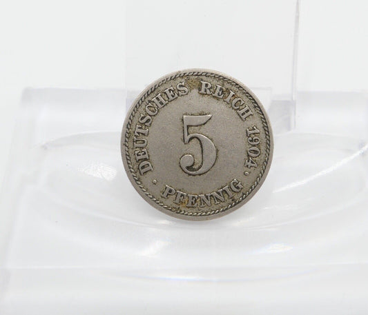 5 Pfennig Kaiserreich 1904 E Jäger J.12 VZ-STG Vorzüglich - Stempelglanz - Antikhandel-Stuttgart