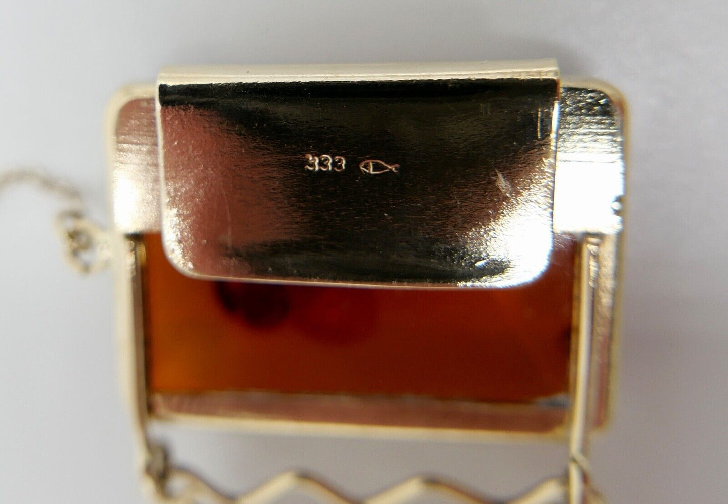 FISCHLAND Damen Bernstein Armband Gelbgold 333 8K amber 19,3 cm - Antikhandel-Stuttgart