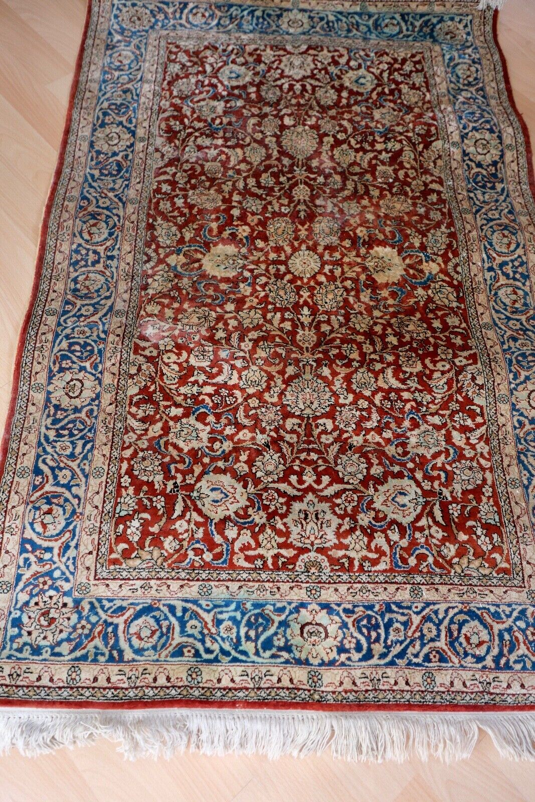 Orientteppich China Seide Handgeknüpft 132x78 cm ca. 8100000 Knoten / qm - Antikhandel-Stuttgart