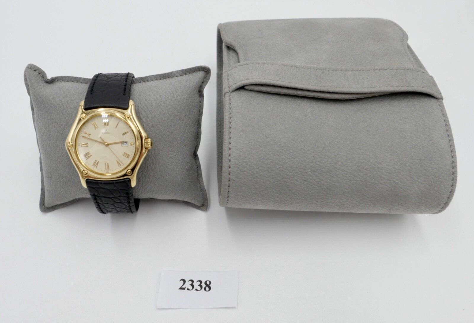 EBEL 1911 Sport Herren Damen Unisex Uhr 750 18K Ø 35mm Ref 887902 mit Lederband - Antikhandel-Stuttgart