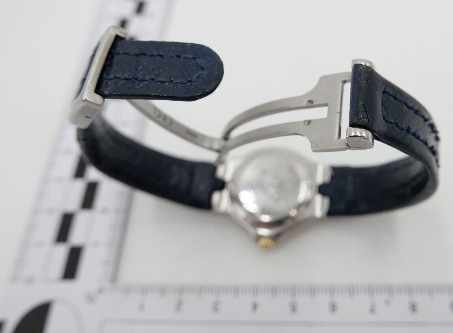 2000er EBEL SPORTWAVE QUARZ E6087621 blaues Lederband Damenuhr Ø 27mm - Antikhandel-Stuttgart