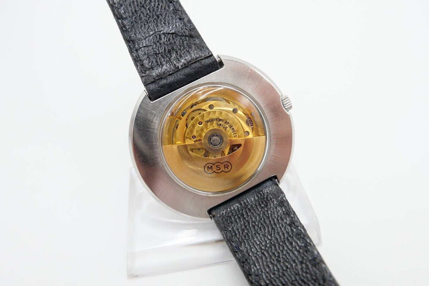 Revue Herren Armbanduhr Skelett Gehäuse Automatic Uhr MSR 1970er Vintage Ø40,7mm - Antikhandel-Stuttgart