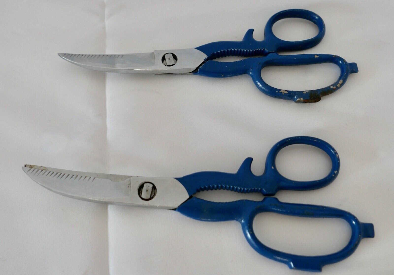 2x Alte Haushaltsschere Küchen Schere Blau Vintage 70er Jahre NEU / Unbenutzt - Antikhandel-Stuttgart