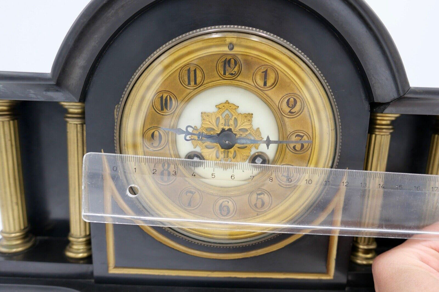 um 1870 antike alte französische Kaminuhr Médaille d'argent Georges Mégnin gold - Antikhandel-Stuttgart