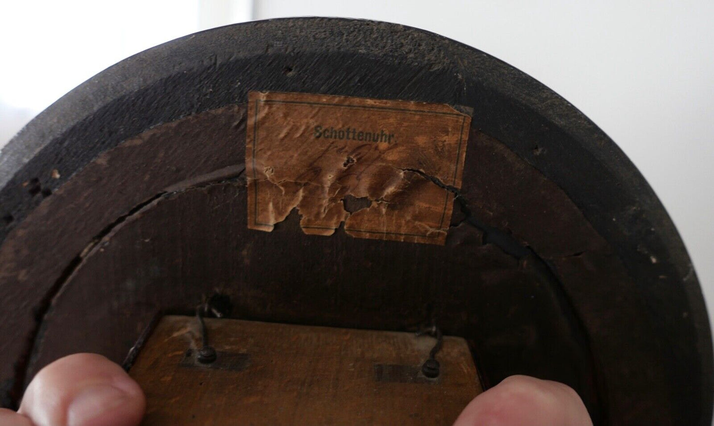 BIEDERMEIER antike Wanduhr Schottenuhr mit Hinterglas 1840 - Antikhandel-Stuttgart