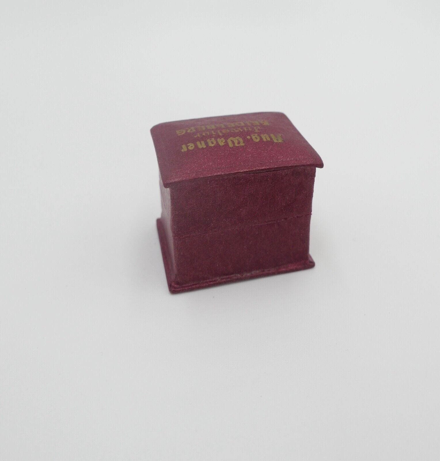 antikes Ringetui 3,6x3x3 cm Rot Etui Box Aufbewahrung Schatulle - Antikhandel-Stuttgart