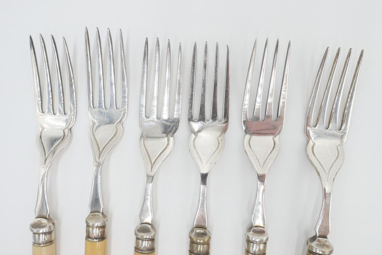 12 Teile E.P.N.S. Besteck 30er / 40er Jahre vintage Gabel Fischmesser - Antikhandel-Stuttgart