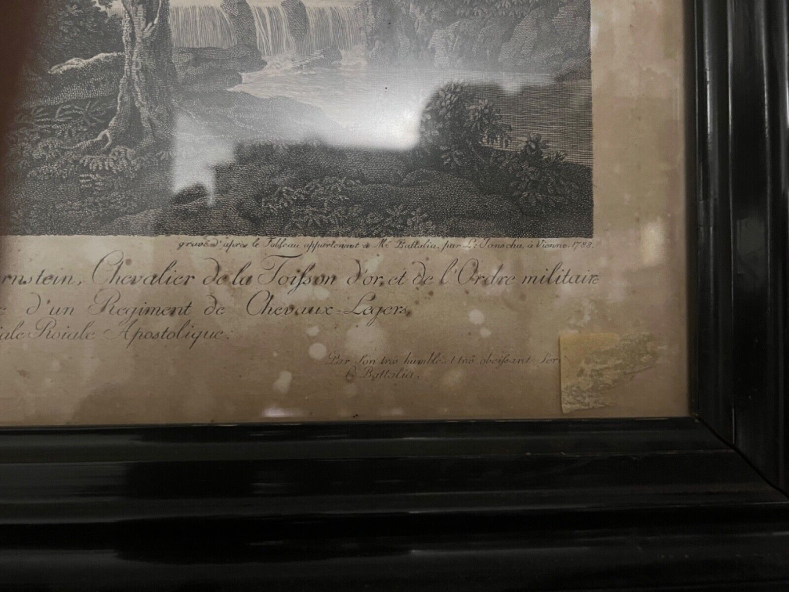 Alte Lithographie gerahmt " WIEN 1788 " Prince et Conte de Sternstein Schäfer - Antikhandel-Stuttgart