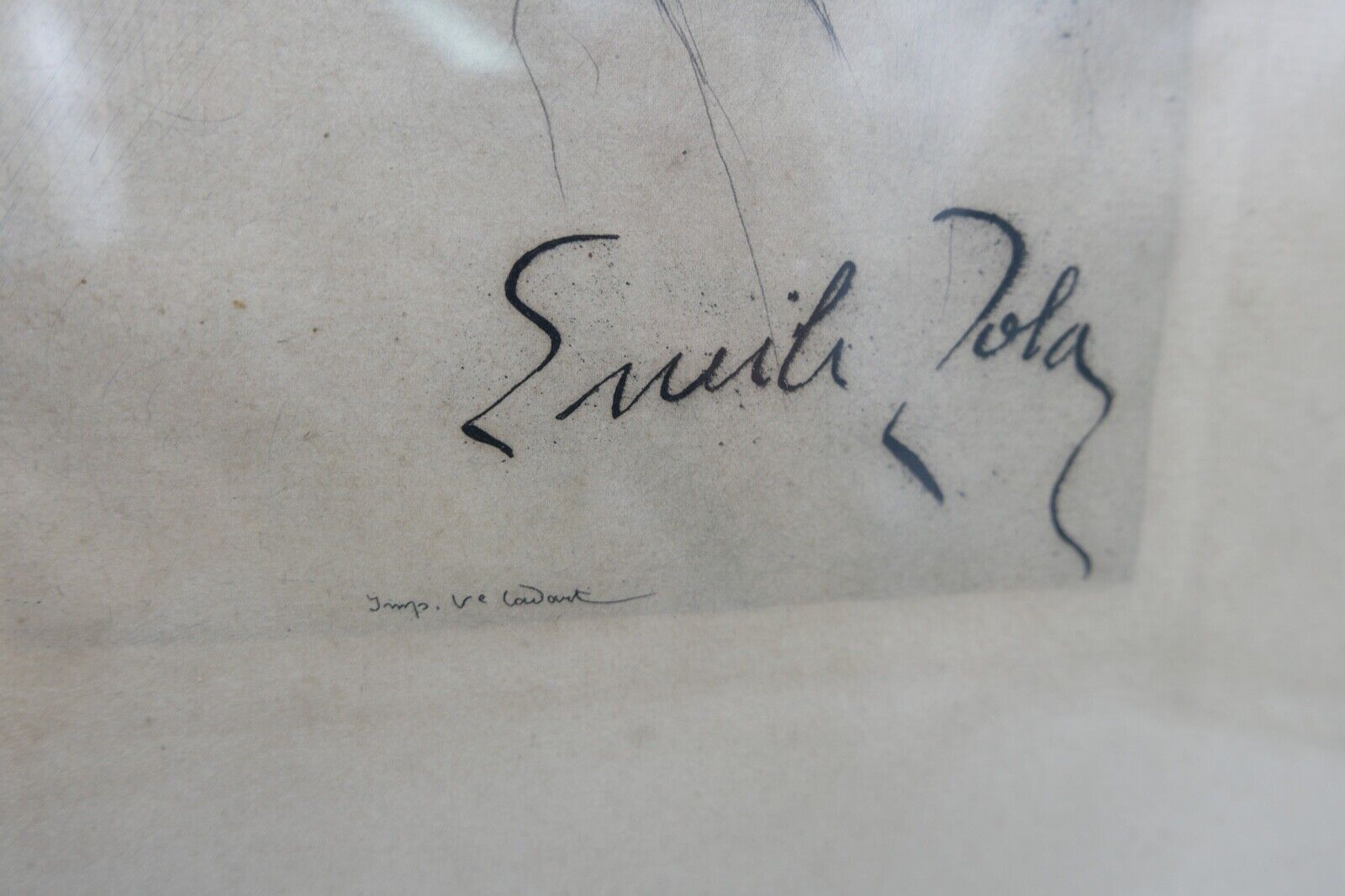 Kopie Émile Zola, mit Unterschrift ( aus dem Leben ); Gustav Courbet - Antikhandel-Stuttgart