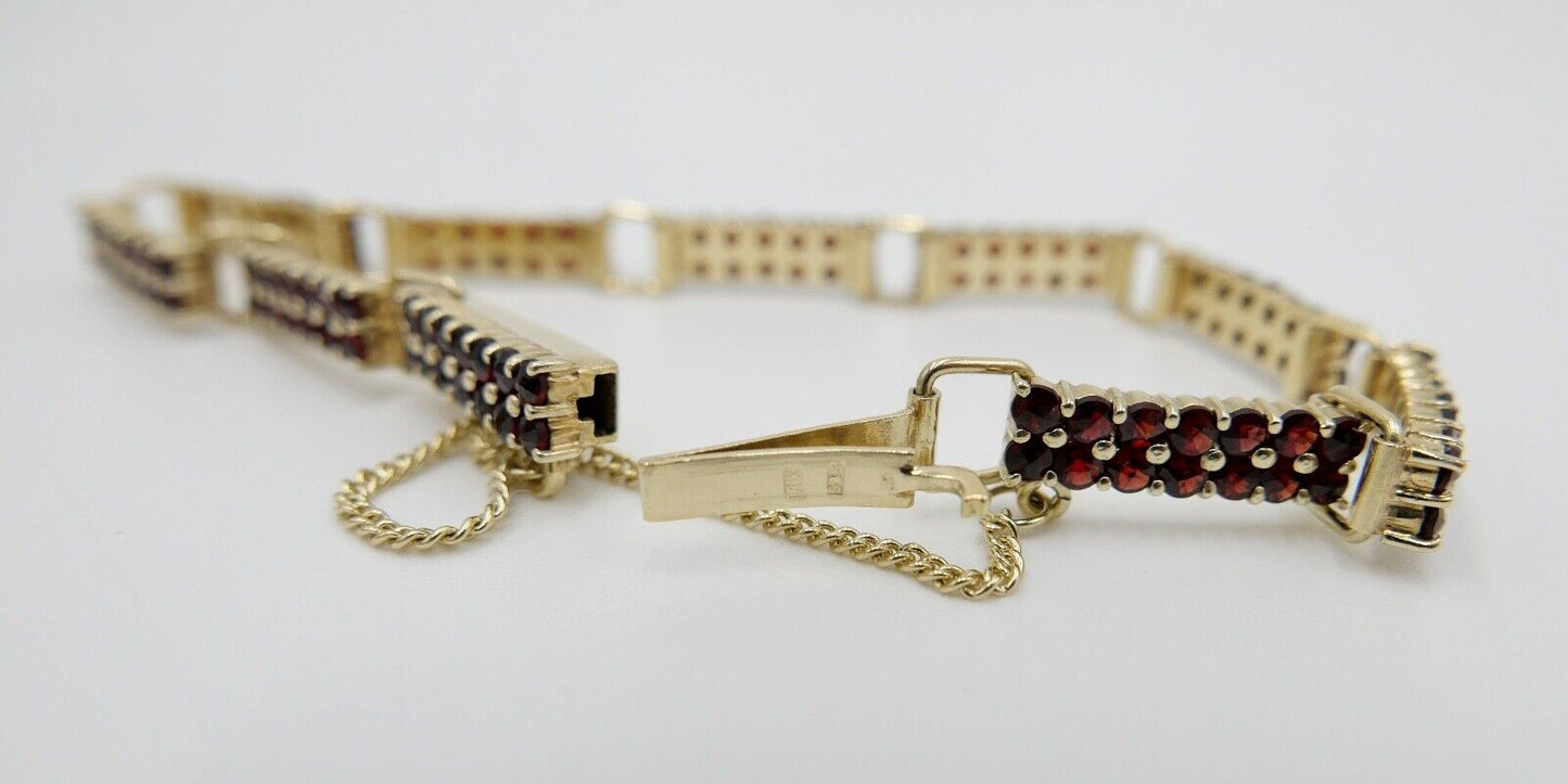 1980er Jahre Glieder Armband Böhmen Grant Gold 585 14K - Antikhandel-Stuttgart
