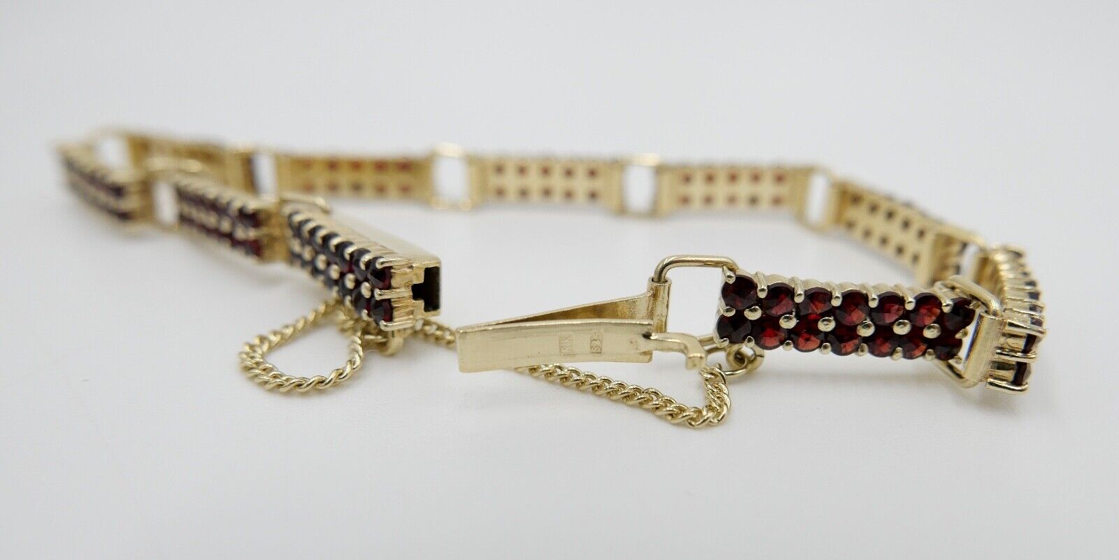 1980er Jahre Glieder Armband Böhmen Grant Gold 585 14K - Antikhandel-Stuttgart