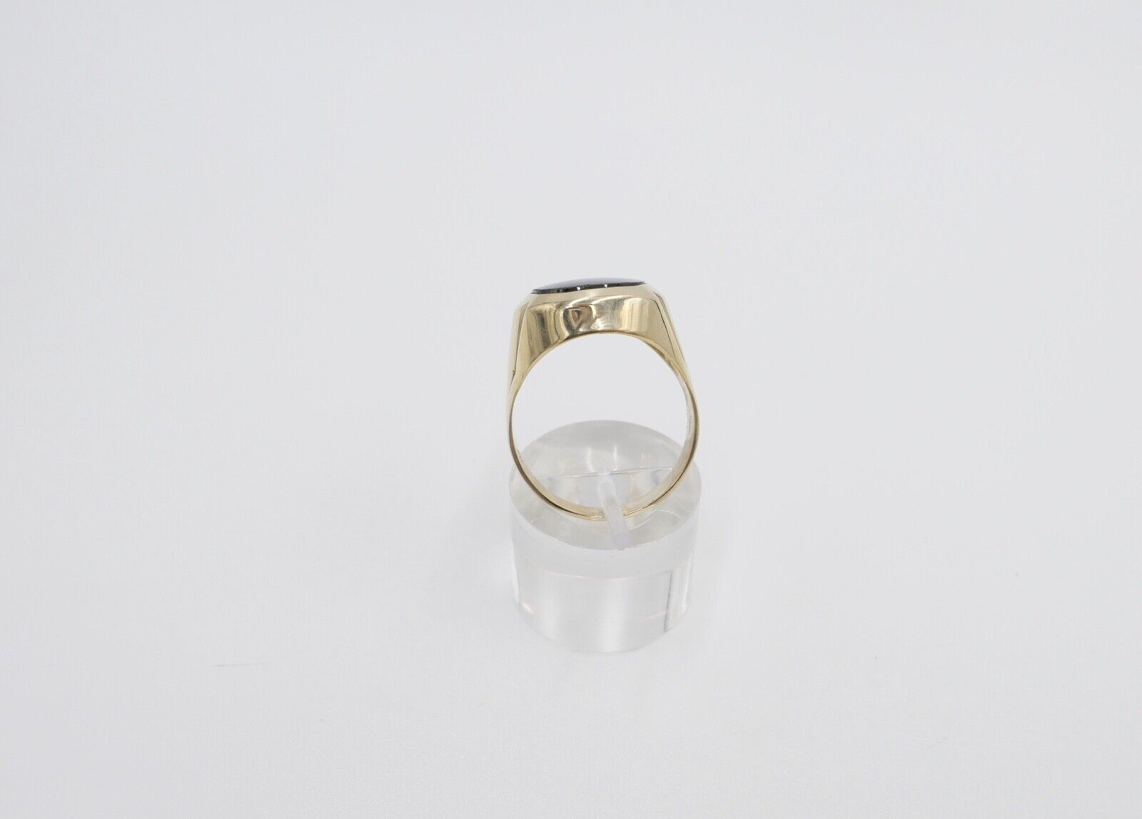 80er Jahre Siegelring Herrenring Gold 333 / 8K mit Turmalin Gr. 67 - Antikhandel-Stuttgart