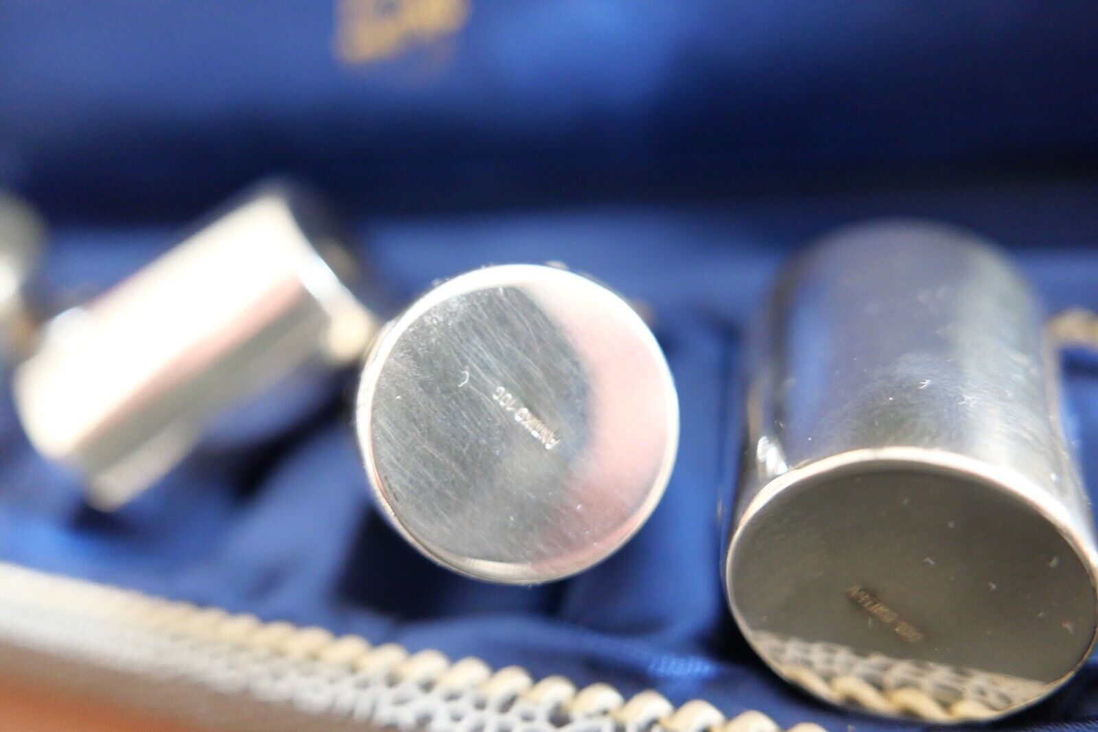 6x WIEN Antiko 100 Schnapsbecher Becher versilbert im Kasten NEUwertig - Antikhandel-Stuttgart