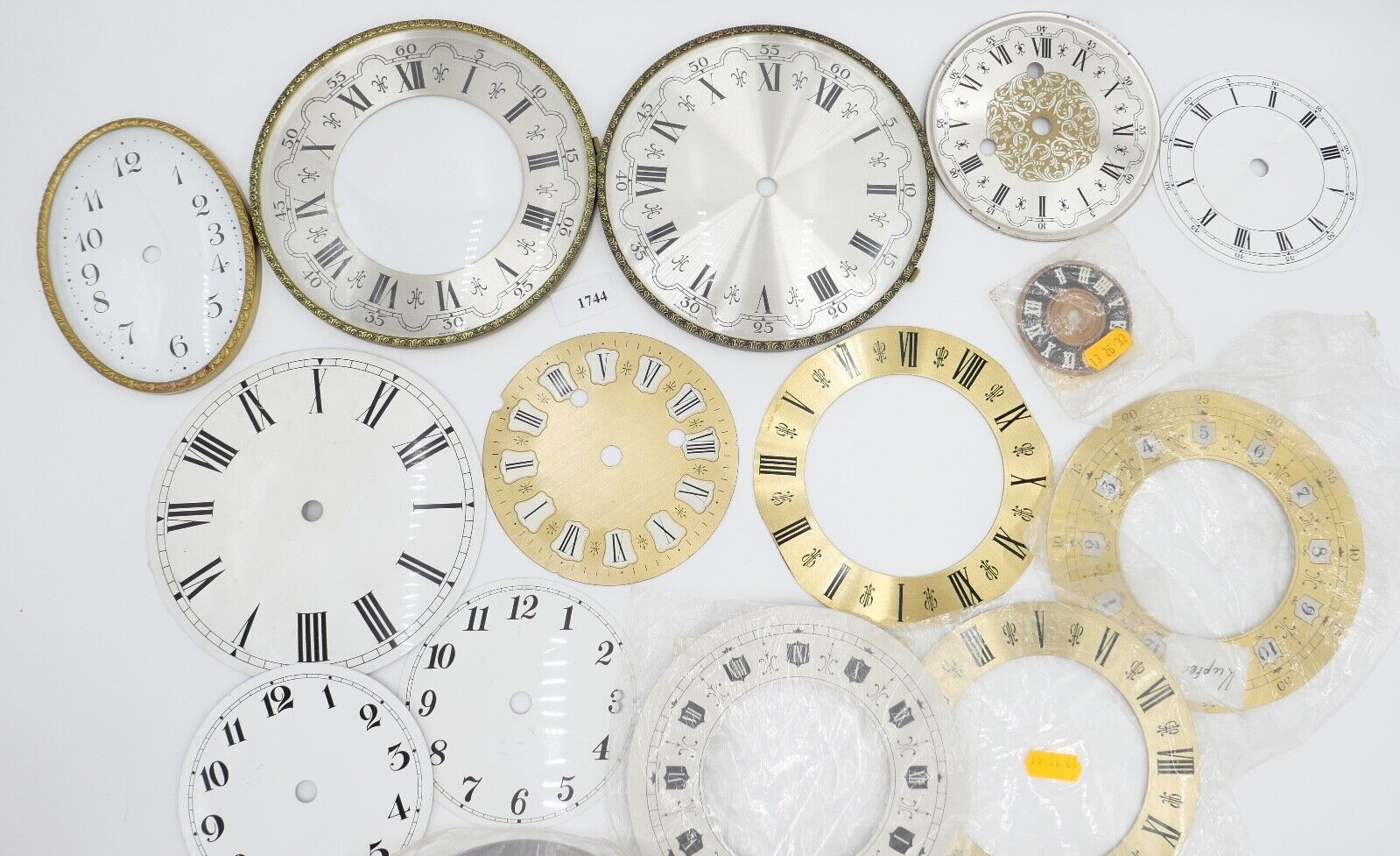 NEU Posten Uhrmacherauflösung Zifferblatt Ersatzteile Aluminium Messing Kaminuhr - Antikhandel-Stuttgart
