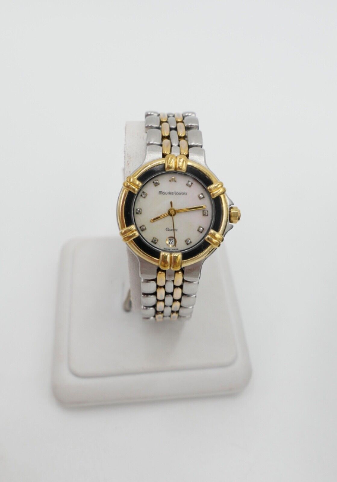 Maurice Lacroix Calypso Damen Uhr 75326 Stahl Gold Box & Papiere 26mm Perlmutt - Antikhandel-Stuttgart