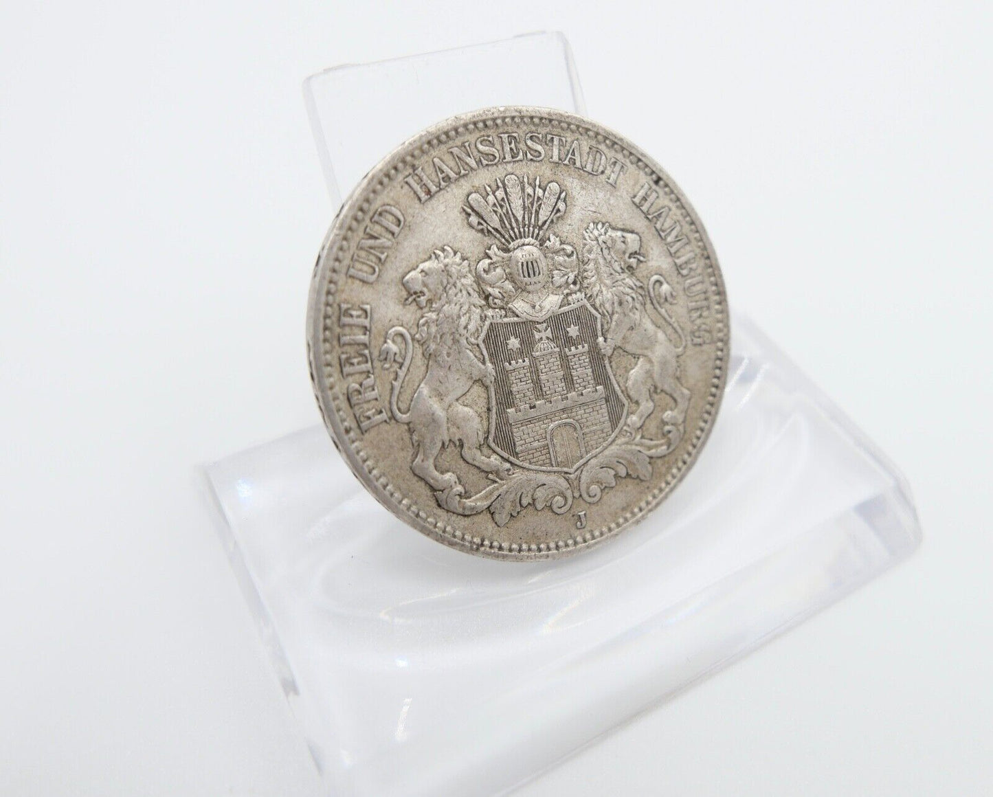 3 Mark 1909 J Jäger J.64 VZ-STG Freie und Hansestadt Hamburg Silber - Antikhandel-Stuttgart