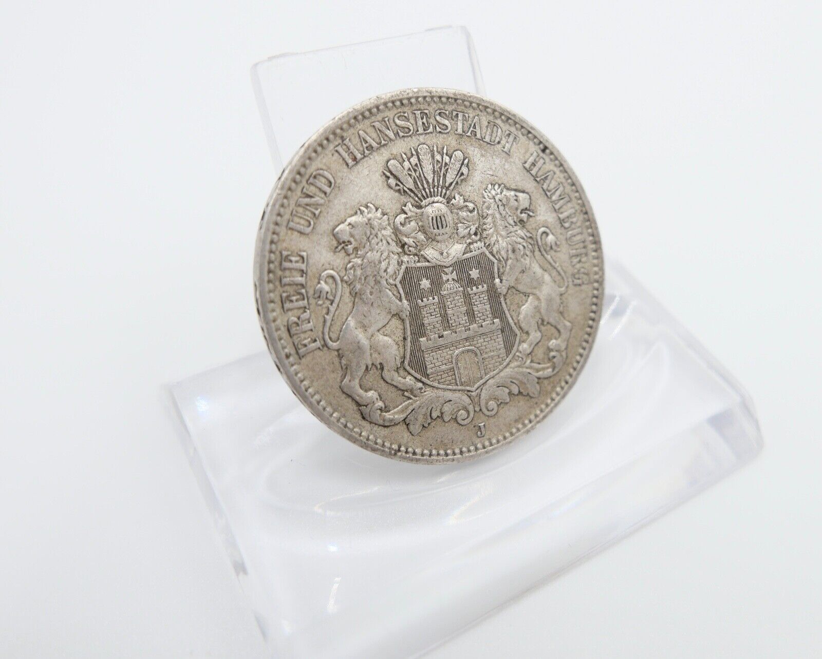 3 Mark 1909 J Jäger J.64 VZ-STG Freie und Hansestadt Hamburg Silber - Antikhandel-Stuttgart