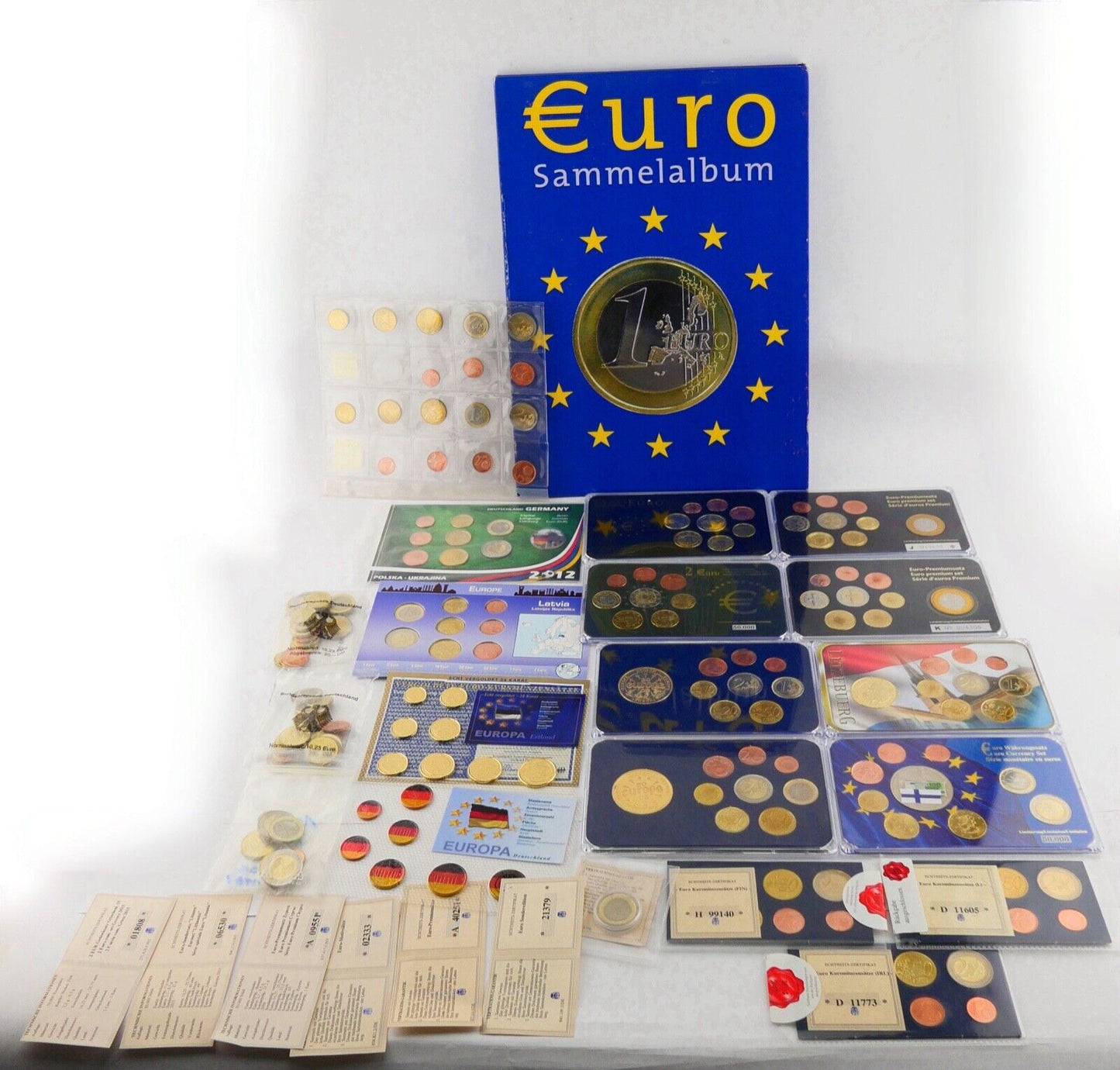 ca. 135 Euro Satz div. Münzen Medaillen Deutschland Malta Litauen Estland 24K - Antikhandel-Stuttgart