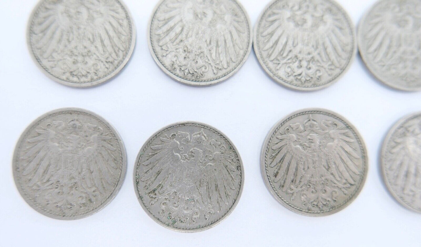 42x 10 Pfennig Kaiserreich 1912 1913 1914 1915 Jäger J. 13 ss-stg - Antikhandel-Stuttgart
