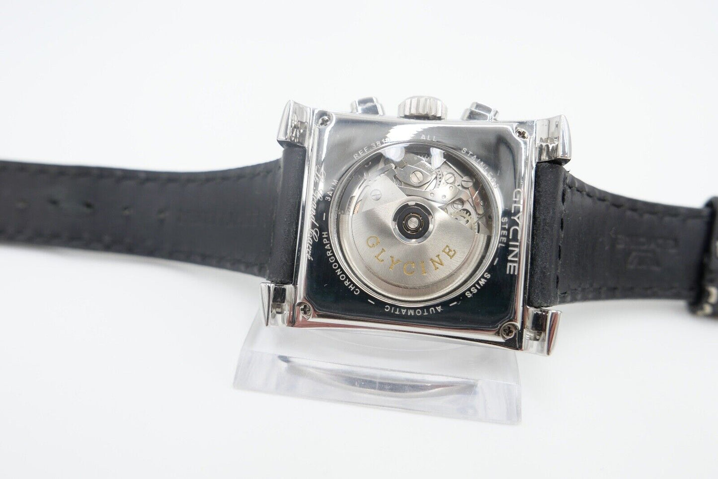 Glycine Le Grand Carré Automatik Chronograph 49x39 mm Ref. 3810 Cal. 7750 Stahl - Antikhandel-Stuttgart