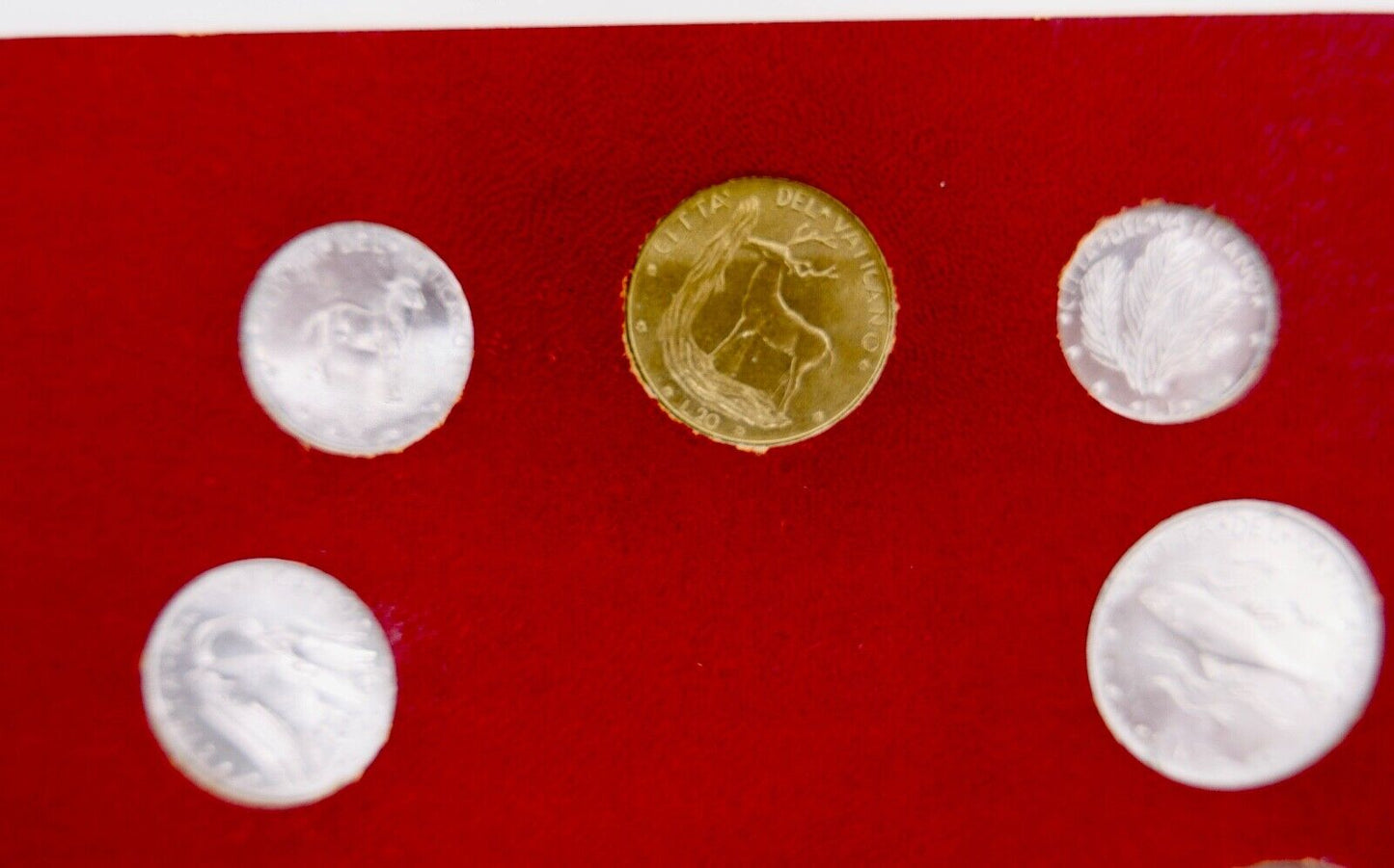 Münzen Set " Citta Del Vaticano " 1 2 5 10 20 50 100 500 lire 1974 Paolo Silber - Antikhandel-Stuttgart