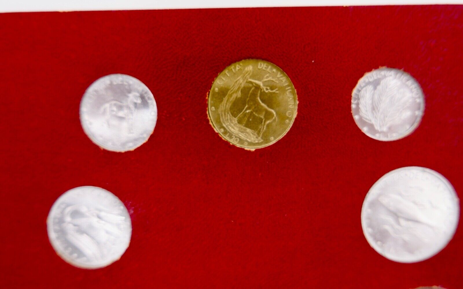 Münzen Set " Citta Del Vaticano " 1 2 5 10 20 50 100 500 lire 1974 Paolo Silber - Antikhandel-Stuttgart