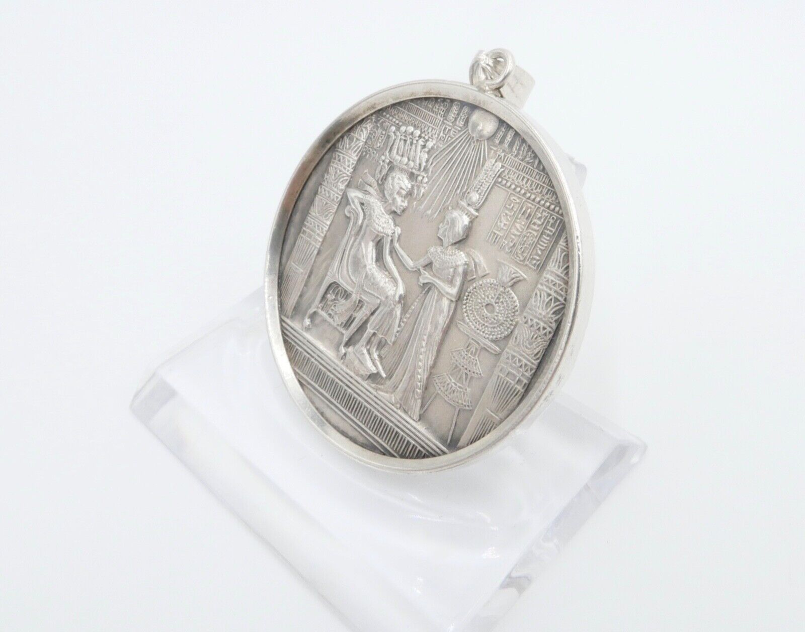 835 Silbermedaille in Fassung Anhänger 1922 Grabentdeckung Tut Ench Amuns 1972 - Antikhandel-Stuttgart