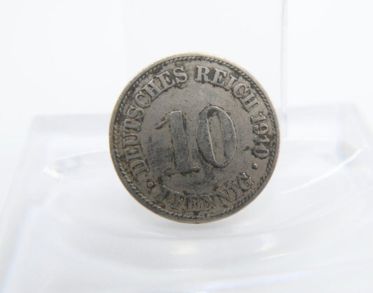 10 Pfennig Kaiserreich 1910 G Jäger J. 13 VZ-STG - Antikhandel-Stuttgart