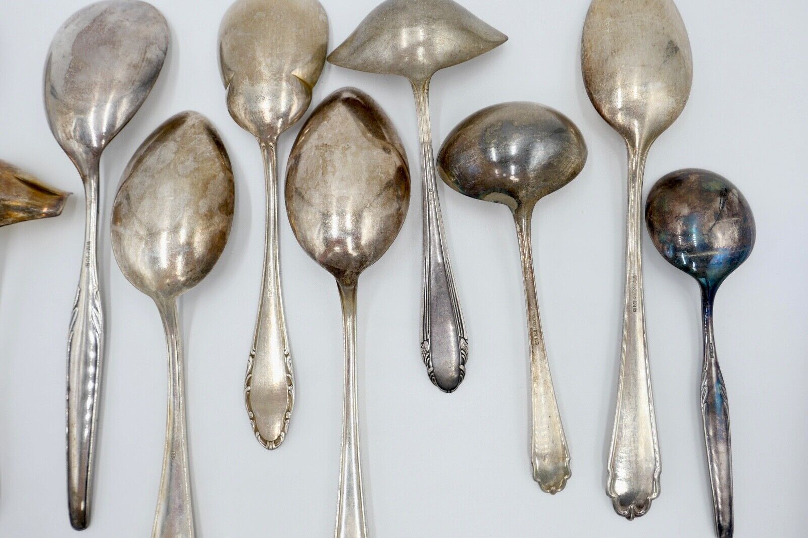 Konvolut Suppenkelle / Schöpfer / Löffel WMF OKA 90er Silberauflage 13 Stück - Antikhandel-Stuttgart
