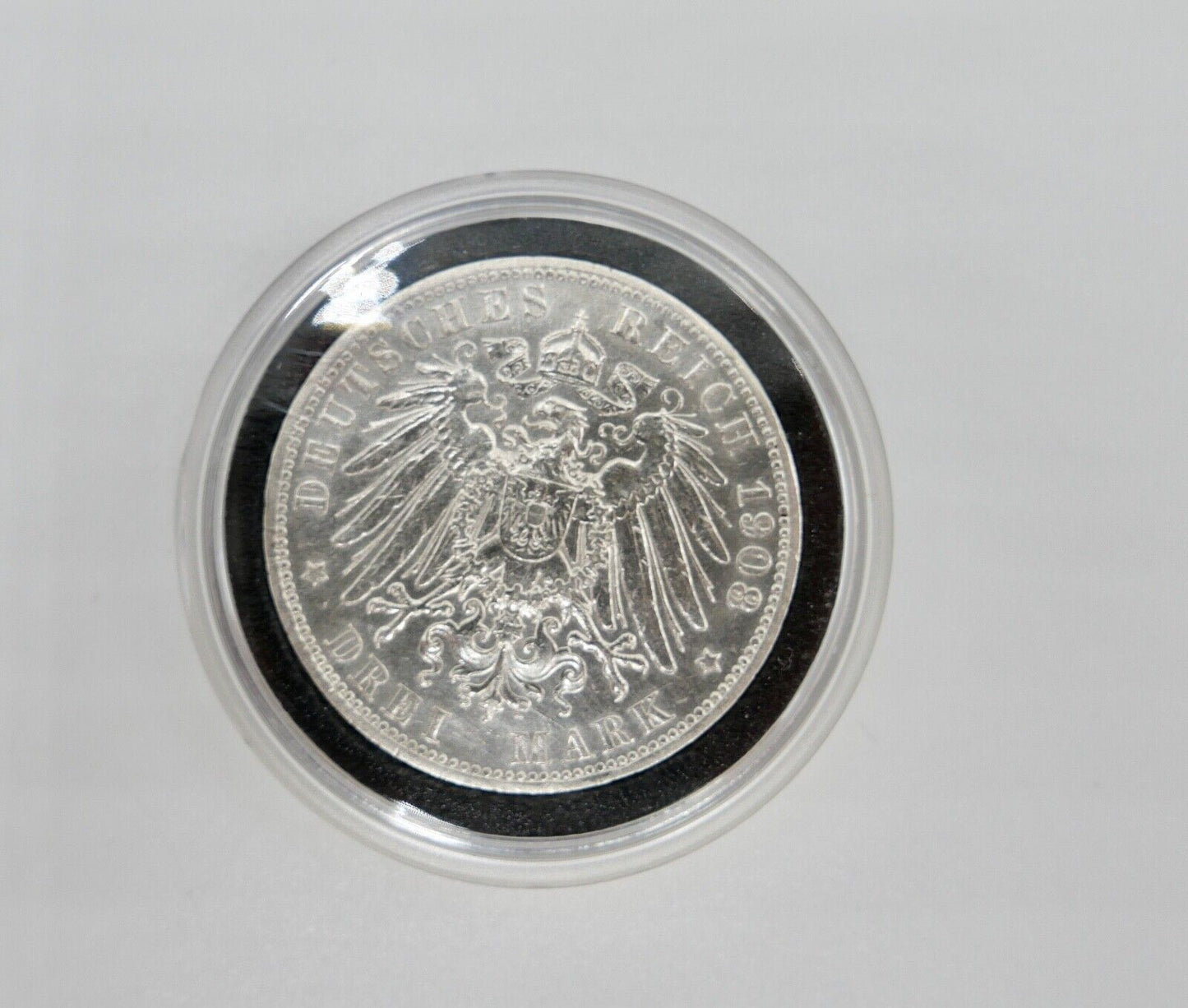 3 Mark 1908 A Wilhelm II. Deutscher Kaiser König v. Preussen In Kapsel Silber - Antikhandel-Stuttgart