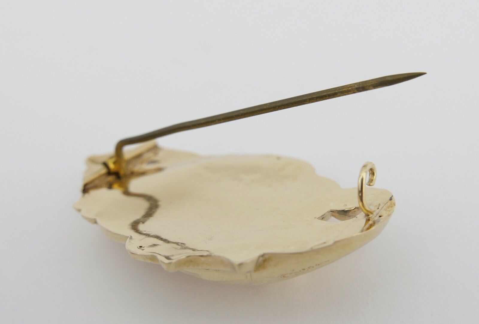 Antike Florale Biedermeier Barrock Schaumgold 14K 585 Brosche Ø 48x36 mm um 1840 - Antikhandel-Stuttgart