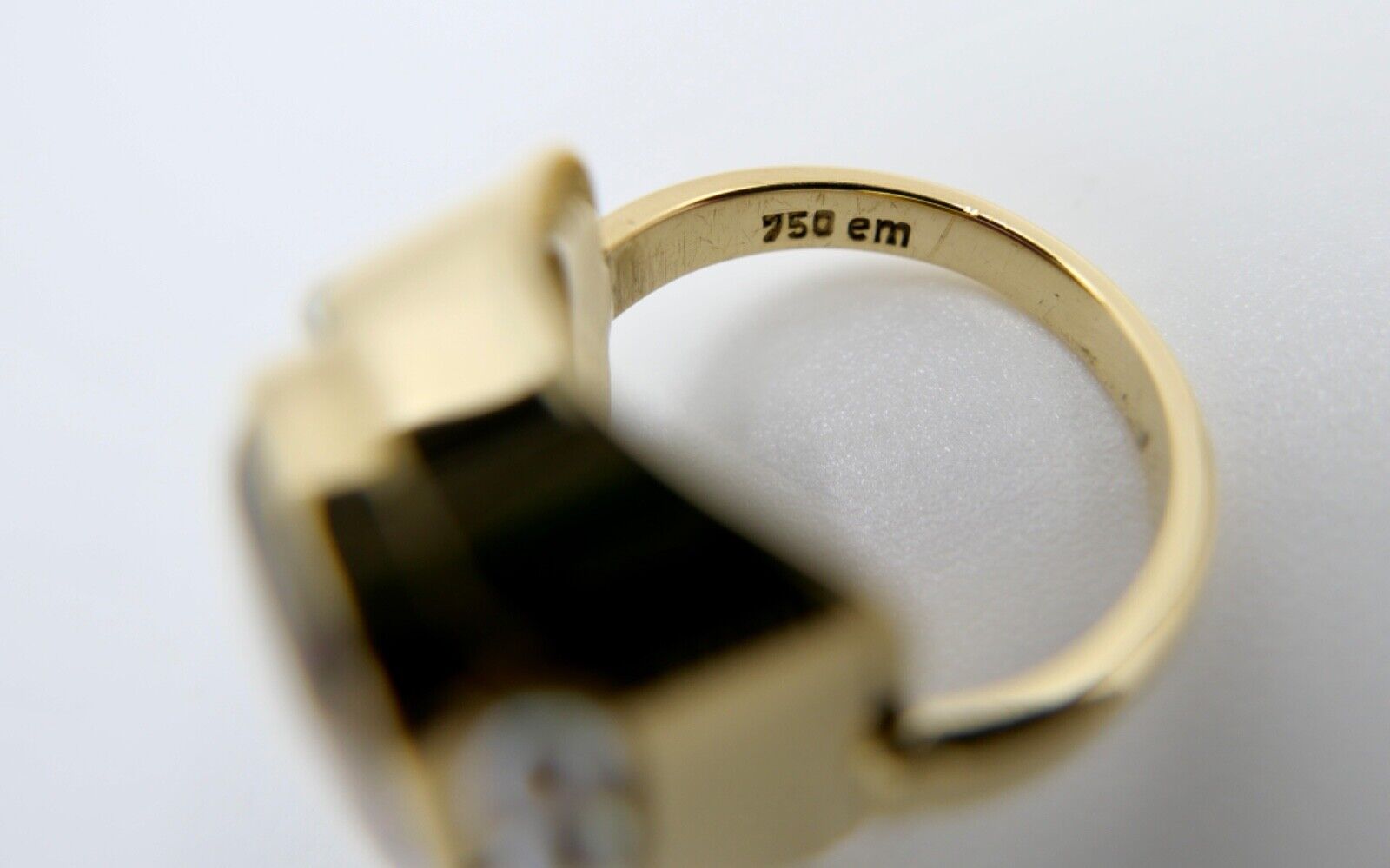 Eleganter Damen Gold Ring 750 em 18K Gr. 55 mit Amethyst & Perlen 9,78 Ct - Antikhandel-Stuttgart